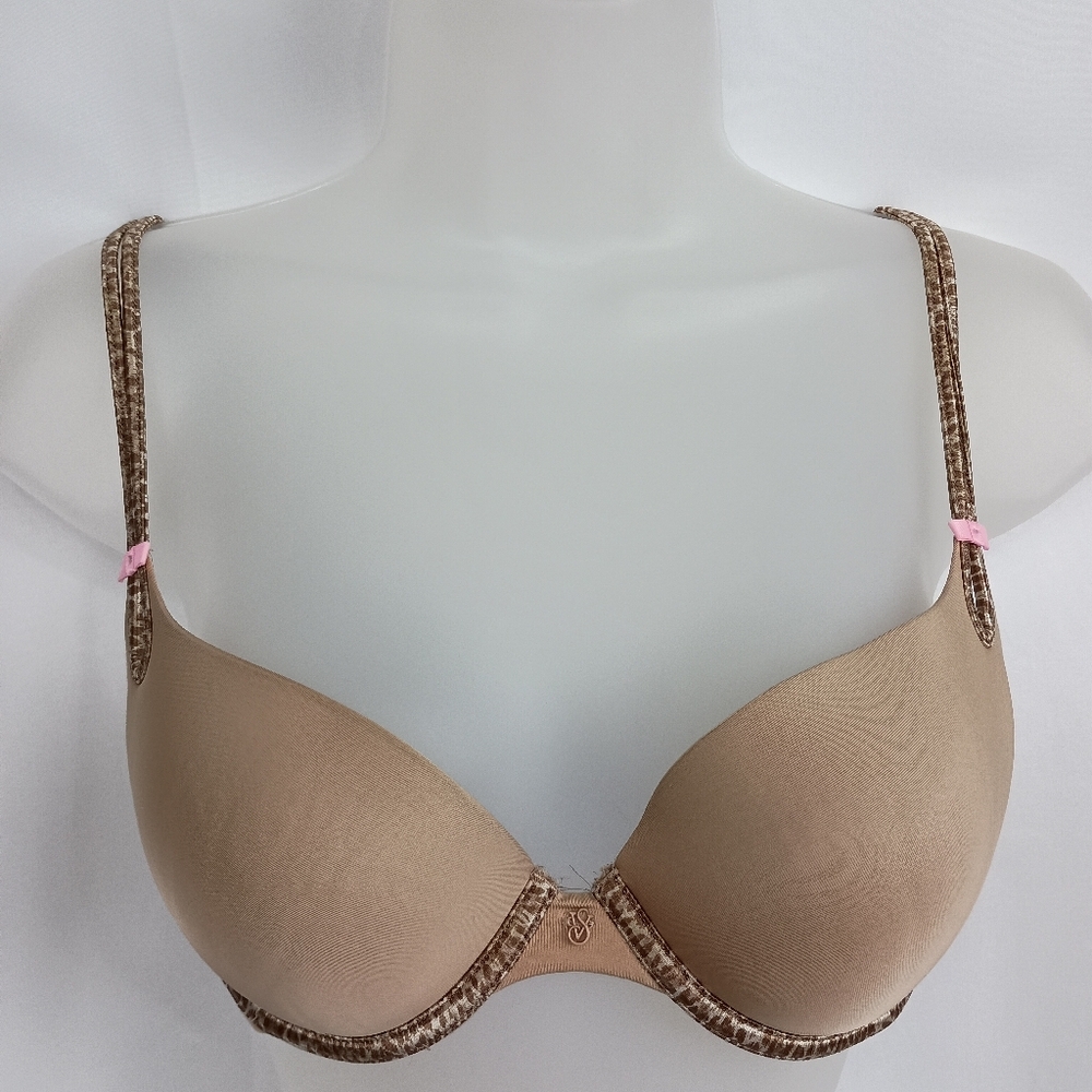 VICTORIA SECRET Elegant Tan Brown Beige Bra Full Coverage Feminine (#1,261)